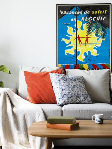 Affiche Vintage Algérie Air France Dzeco Art