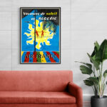 Affiche Vintage Algérie Air France Dzeco Art