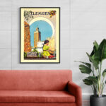 Affiche vintage Algérie Tlemcen collection Dzeco Art