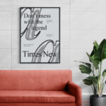 Affiche typographique Times New Roman – Image 4