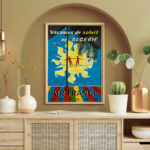 Affiche Vintage Algérie Air France Dzeco Art