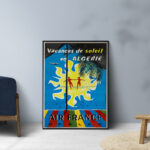 Affiche Vintage Algérie Air France Dzeco Art