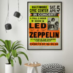Affiche Led Zeppelin Baltimore Civic Center – Concert 1970 – Image 8