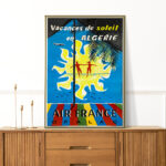 Affiche Vintage Algérie Air France Dzeco Art