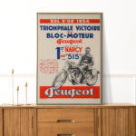 Affiche Peugeot Bol d’Or 1934 – Victoire de Narcy sur 515 – Image 6