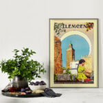 Affiche vintage Algérie Tlemcen collection Dzeco Art