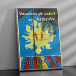 Affiche Vintage Algérie Air France Dzeco Art