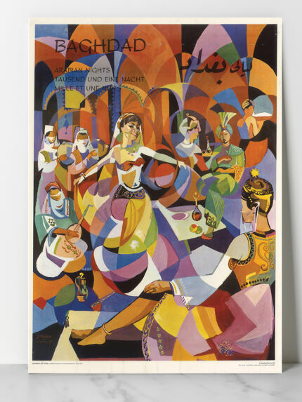 Affiche vintage Baghdad Arabian Nights | Y. Shaker