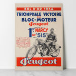 Affiche Peugeot Bol d’Or 1934 – Victoire de Narcy sur 515