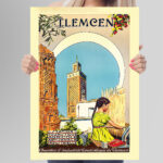 Affiche vintage Algérie Tlemcen collection Dzeco Art
