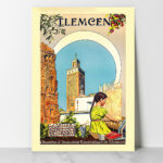 Affiche vintage Algérie Tlemcen collection Dzeco Art