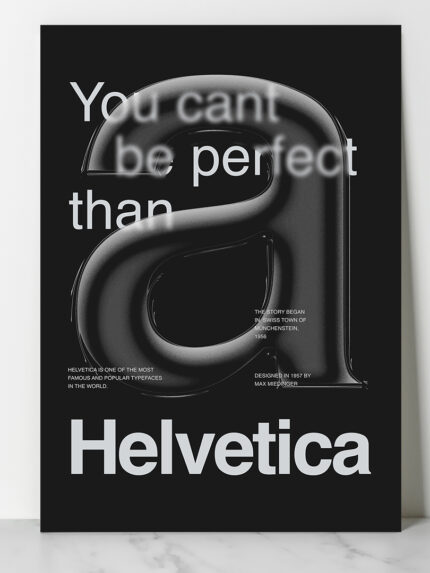 Affiche Helvetica Algérie Vintage