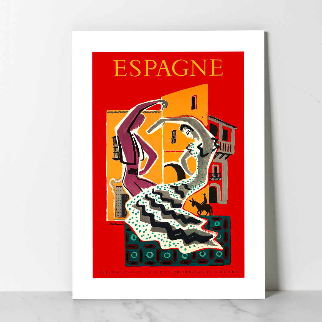 Seule-Spain-1953 Affiche vintage Espagne – Bernard Villemot (1953) – Image 1