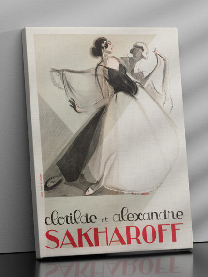 Affiche Vintage Delif. Clotilde and Alexandre Sakharoff lithography (1923)