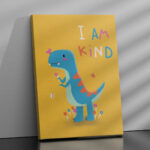 Affiche décorative chambre bébé – Dinosaure I Am Kind – Image 2