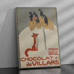 Affiche vintage Chocolat de Villars – Fribourg, Suisse (1905) – Image 2