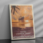 Affiche Messageries Maritimes - Visitez l’Extrême-Orient - 1931 – Image 2