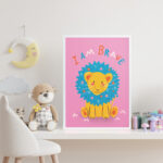 Affiche décorative chambre bébé – Lion I Am Brave – Image 3