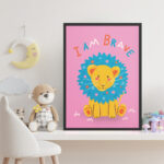 Affiche décorative chambre bébé – Lion I Am Brave – Image 4