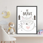 Affiche décorative chambre bébé - Be Brave – Image 4