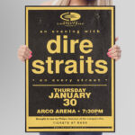 Affiche Dire Straits Arco Arena – Concert du 30 janvier 1992 – Image 3