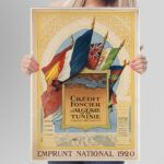 Affiche Vintage Crédit Foncier d’Algérie et de Tunisie 1920 – Image 3