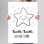 Affiche décorative chambre bébé - Twinkle Twinkle, Little Star – Image 6