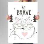 Affiche décorative chambre bébé - Be Brave – Image 6