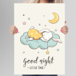 Affiche décorative chambre bébé - Good Night, Little One – Image 6