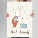 Affiche décorative chambre bébé – Best Friends – Image 6