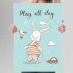 Affiche décorative chambre bébé – Play All Day – Image 6