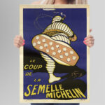 Affiche vintage Michelin – Le coup de la semelle Michelin (1912) – Image 3