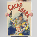 Affiche vintage Cacao Lhara – F. Mugnier (1889) – Image 3