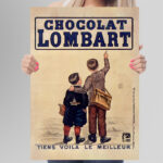 Affiche vintage Chocolat Lombart – Tiens voilà le meilleur (1890) – Image 3