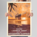 Affiche Messageries Maritimes - Visitez l’Extrême-Orient - 1931 – Image 3