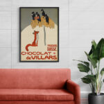Affiche vintage Chocolat de Villars – Fribourg, Suisse (1905) – Image 5