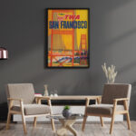 Affiche Vintage Fly TWA – San Francisco, Voyage vers la Californie – Image 7