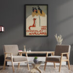 Affiche vintage Chocolat de Villars – Fribourg, Suisse (1905) – Image 7