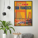 Affiche Vintage Fly TWA – San Francisco, Voyage vers la Californie – Image 8