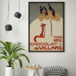Affiche vintage Chocolat de Villars – Fribourg, Suisse (1905) – Image 8