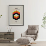 Affiche Typographique Bauhaus 1923 – Hexagons – Image 10