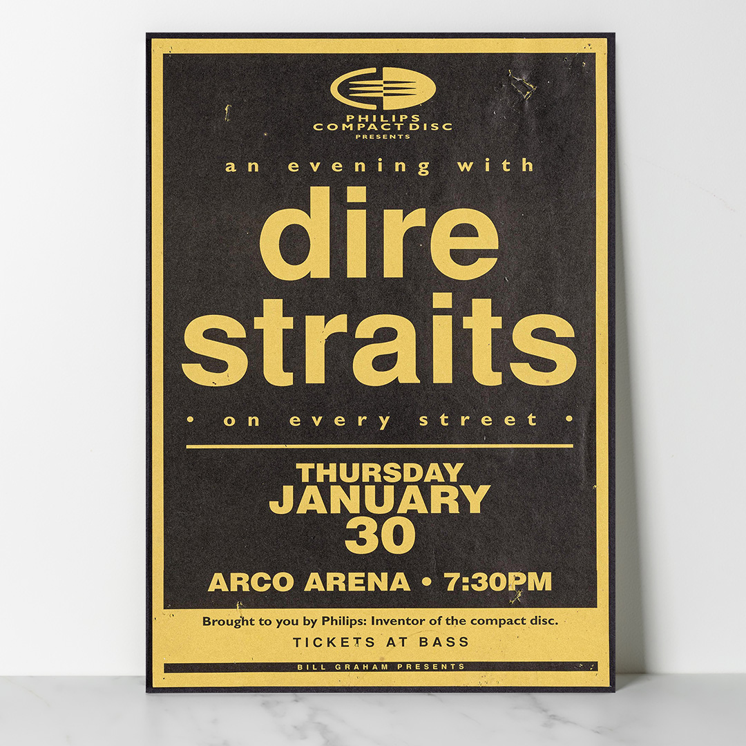 Main Poster for Dire Straits, Arco Arena, January 30