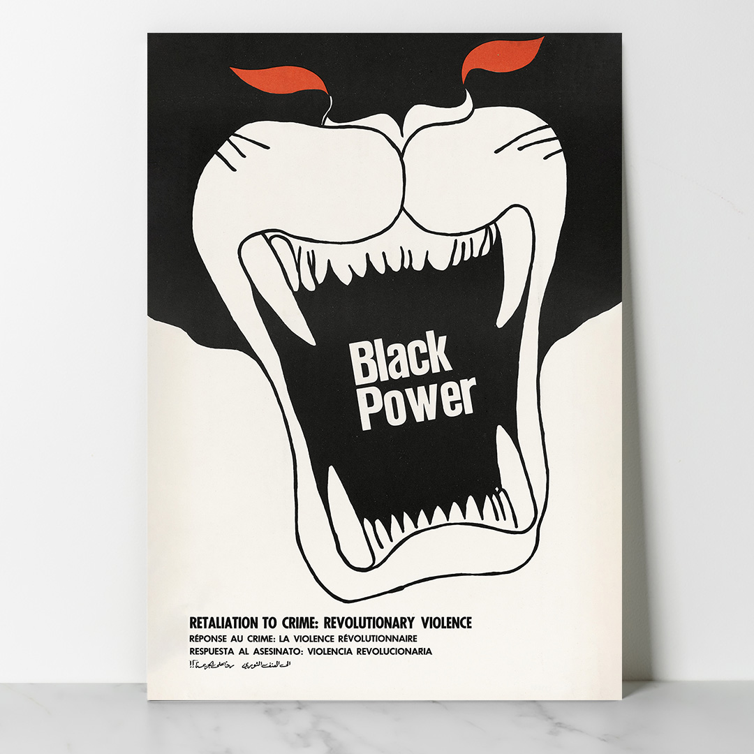 Main Affiche Vintage - Black Power, chromolithograph art by Alfredo Rostgaard