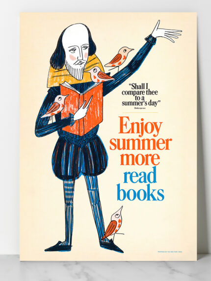 Affiche Vintage - Enjoy summer more, read books (1966) vintage poster by Bill Soko
