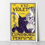 Affiche Vintage Lundborg Perfume Algérie