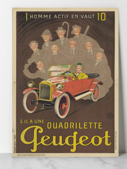 1 homme actif en vaut 10 s'il a une quadrilette Peugeot 1925