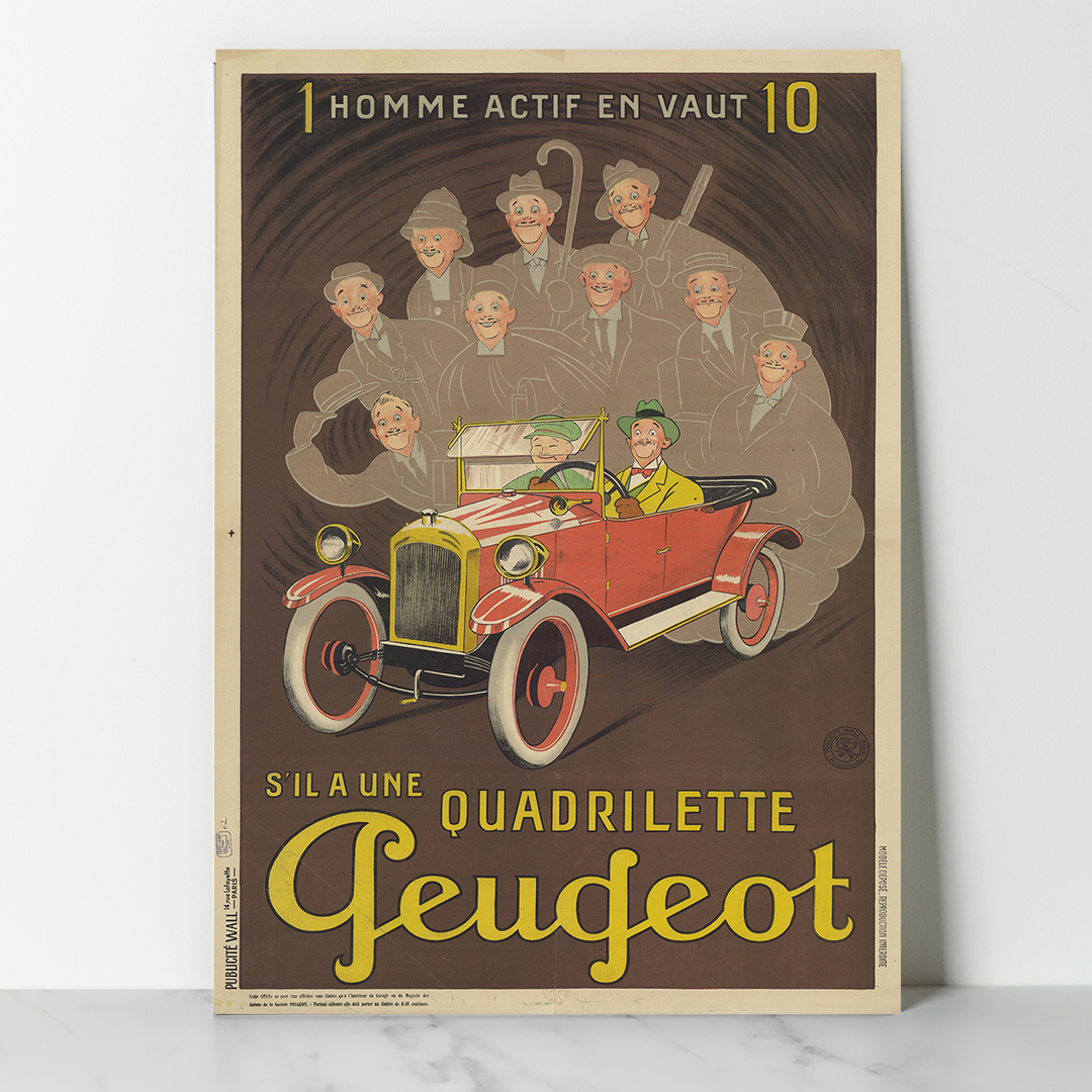 Main 1 homme actif en vaut 10 s'il a une quadrilette Peugeot 1925