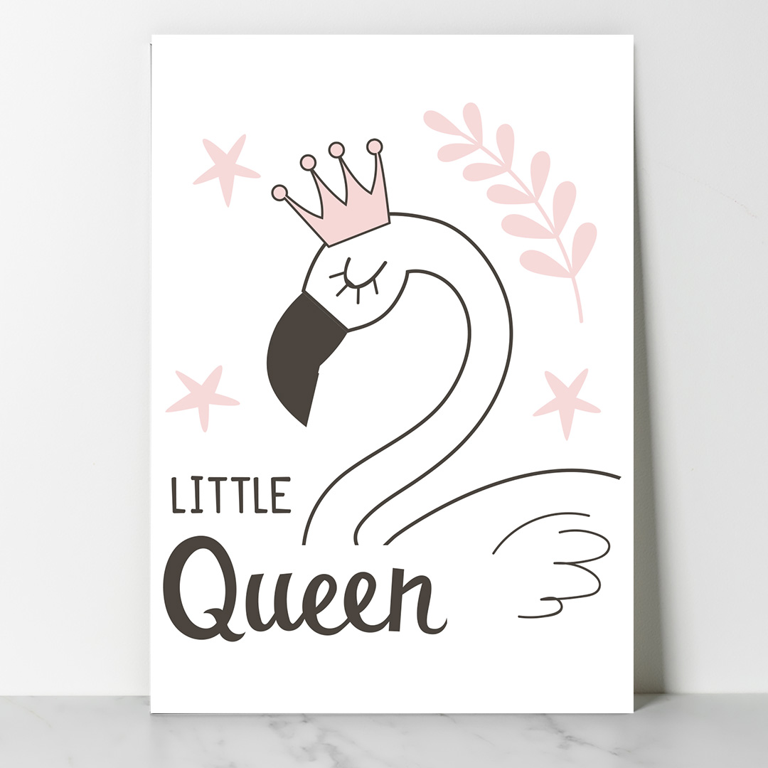 Main Affiche décorative chambre bébé - Little Queen