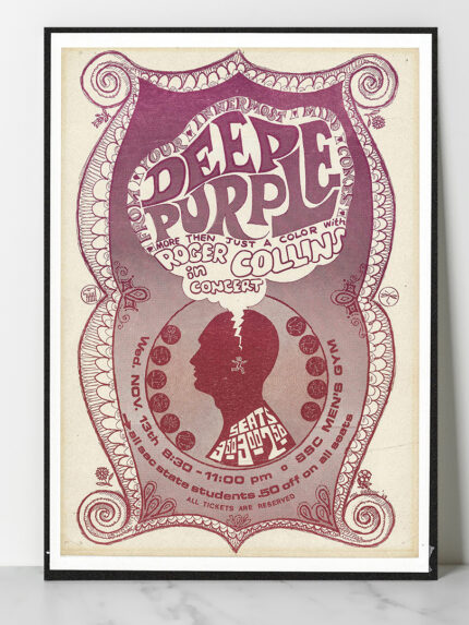 Affiche Deep Purple 1968 Algérie Dzeco