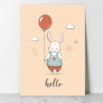 Affiche décorative chambre bébé - Hello